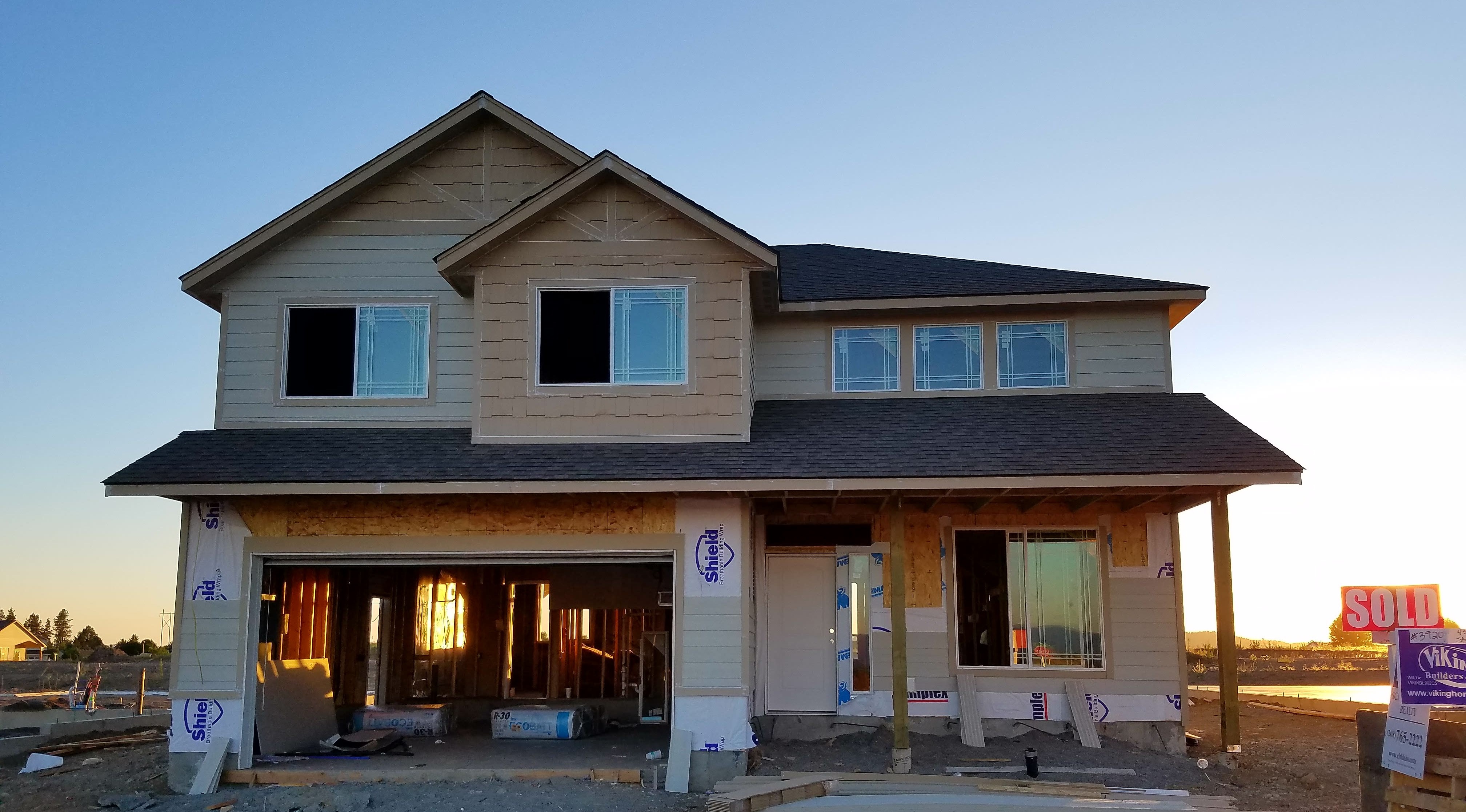 New home under construction in North Place